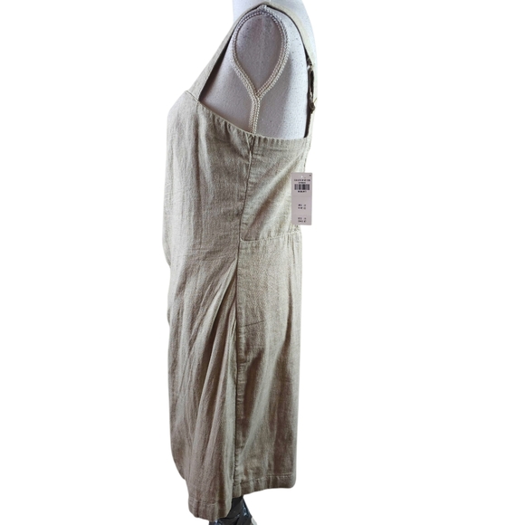 Abercrombie & Fitch Rouched Linen Square Neck Sun Dress In MT NWT - Picture 5 of 10